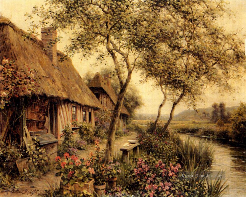 Cottages Beside A Niet Landschaft Louis Aston Knight Ölgemälde